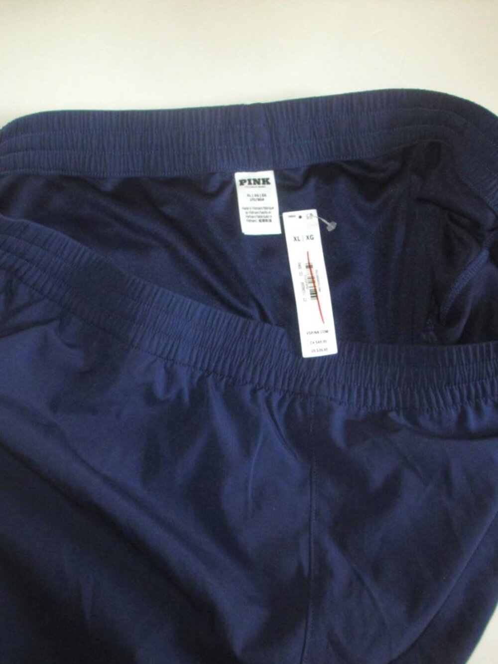 PINK Victoria Secret Stretch Running Shorts XL Extra-Large Navy $40 - Picture 7 of 7